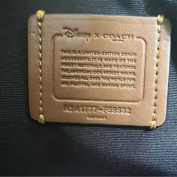 Coach X Disney Crossbody Pouch in Glove Calf Leather with Mickey Patches F59532 - Picture 11 of 16